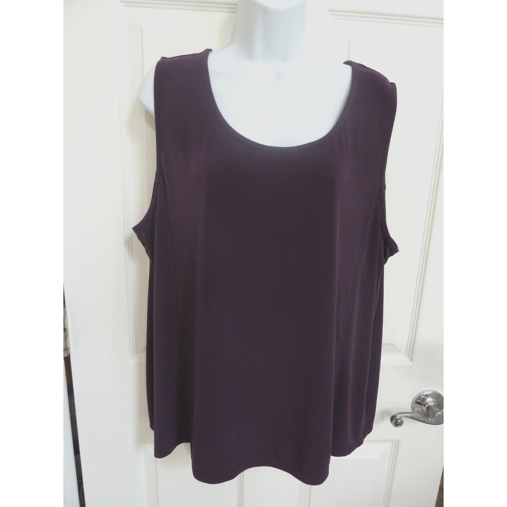 SOFT BY AVENUE Plus Sz 22/24 Layering Tank Top Purple Career Office